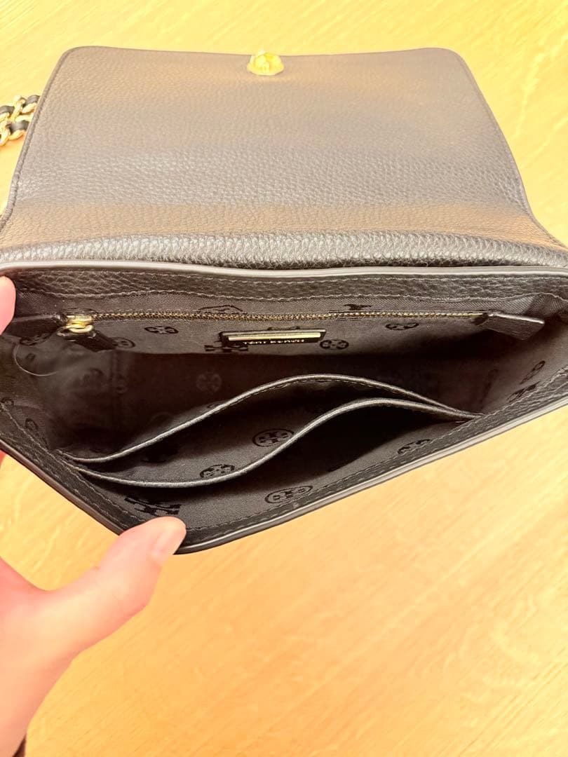 極美品 トリーバーチ ブリテン ショルダーバッグ 2way チェーン ブラック