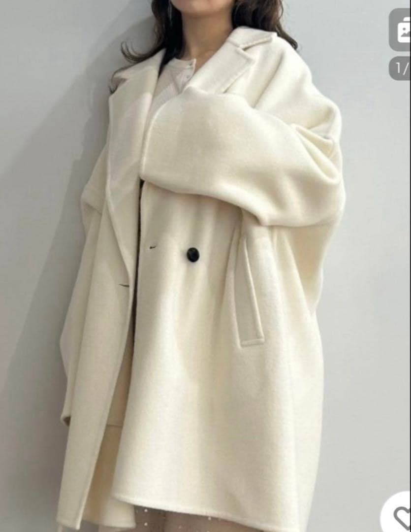 Mila Owen ワイドシルエットダブルブレストコート