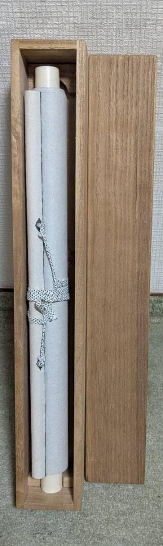 【真作】掛軸　共作掛軸　四君子花卉図　蘭梅竹菊　水墨淡彩画　合箱入　T82