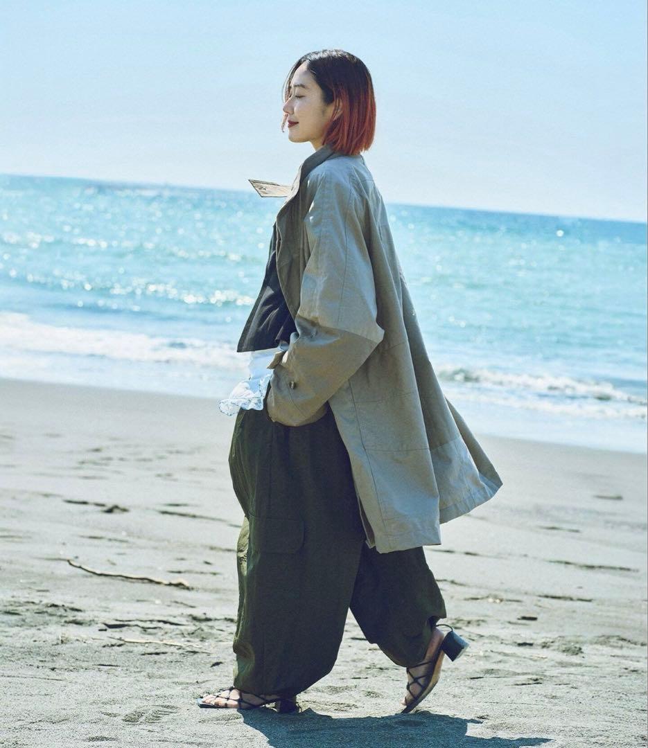 CITYSHOP “O”NYLON WIDE カーゴパンツ　　カーキ　36