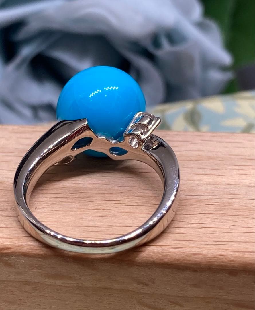 【新品未使用】PT900 天然トルコ石　リング