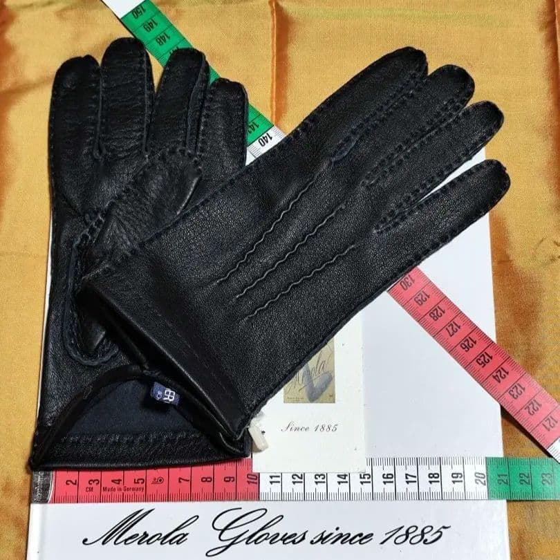 専用 今季 メローラ ディア黒 ライニングなし 革手袋 グローブ MEROLA