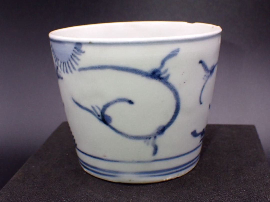 青４　完品　古伊万里　撫子の図　江戸中期