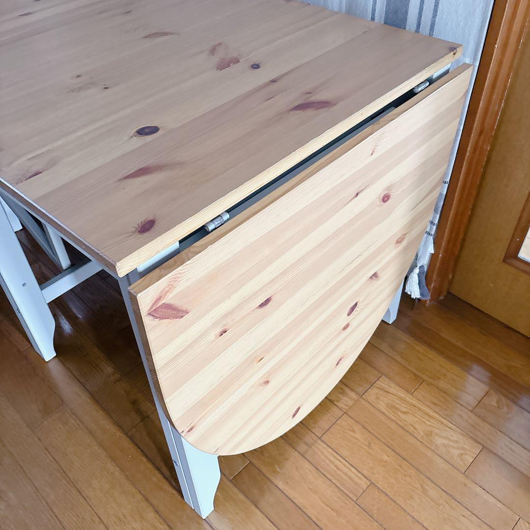 くめこ様リクエスト品】IKEA GAMLEBY ゲートレッグテーブル 伸縮式