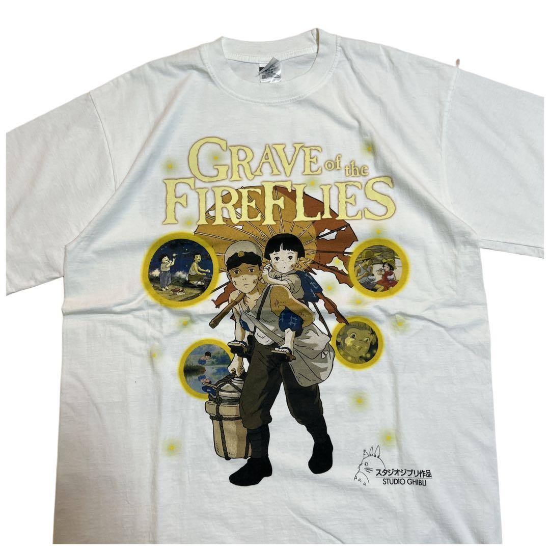火垂るの墓 ほたるのはか ジブリ ブート シャツ　ホワイト　XL 激レア