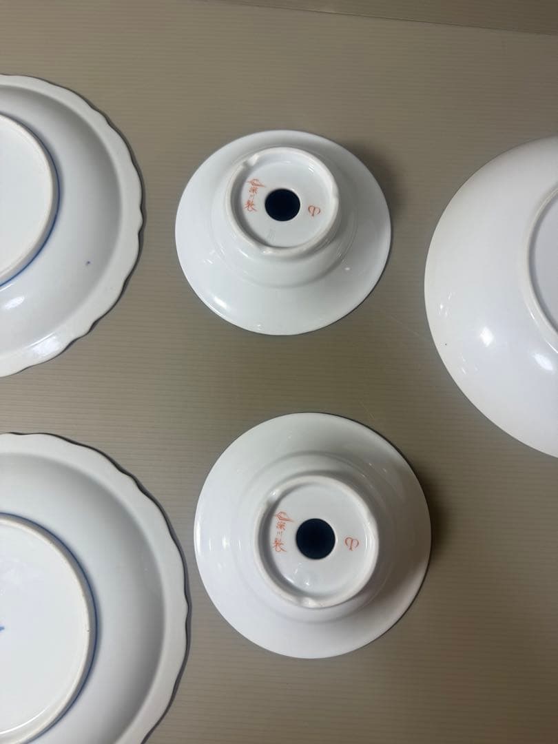 2115 深川製磁　まとめ売り　皿　5客