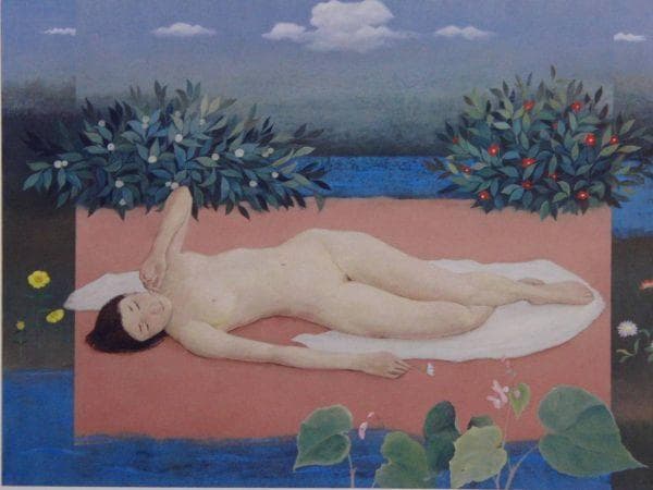 矢倉弘資、【畔】、希少な額装用画集より、新品額装付、状態良好