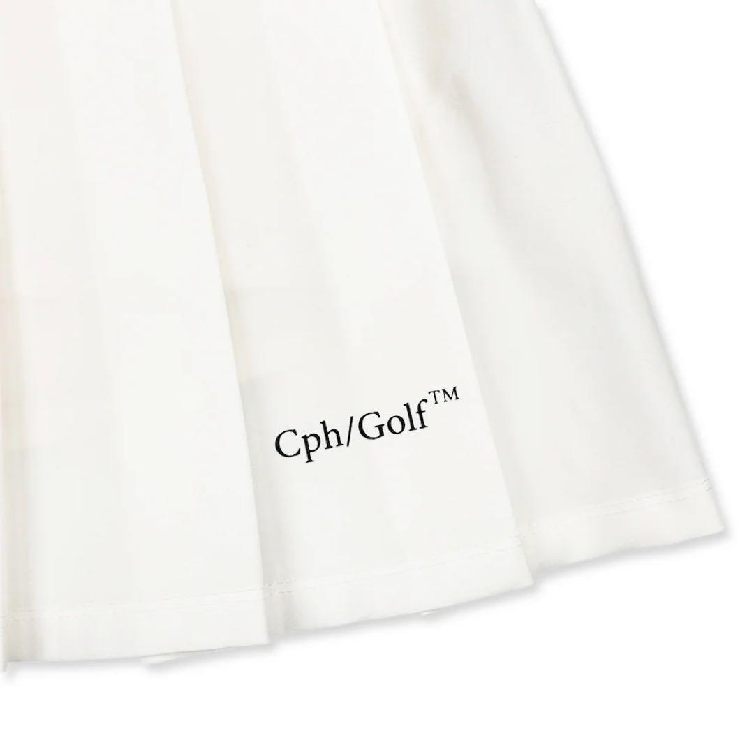 キャプテンズへルムゴルフ Cph/Golf プリーツスカート 白 ゴルフウェア