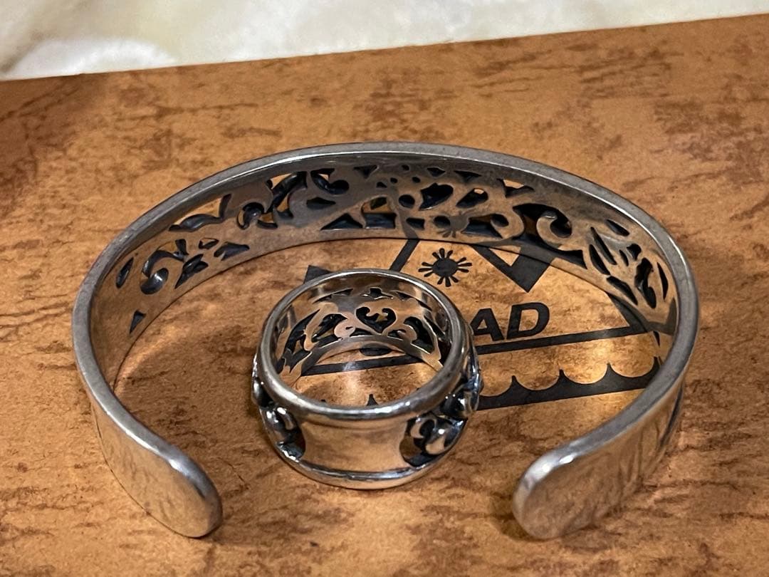 『極美品』SAAD シルバーバングル・リングセット