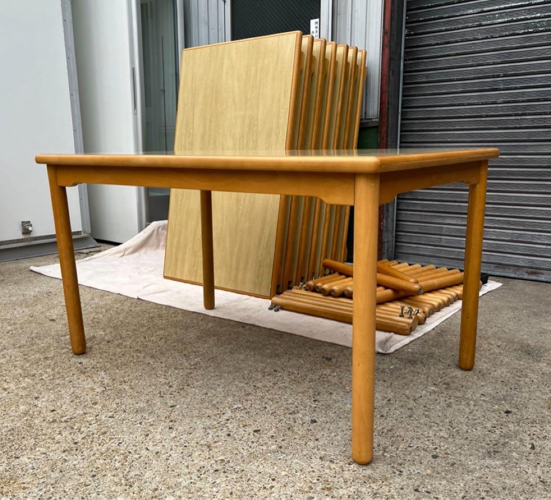 カリモク ダイニングテーブル 作業台 陳列台 台 店舗 テーブル 4台セット