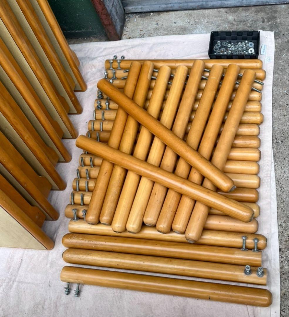 カリモク ダイニングテーブル 作業台 陳列台 台 店舗 テーブル 4台セット