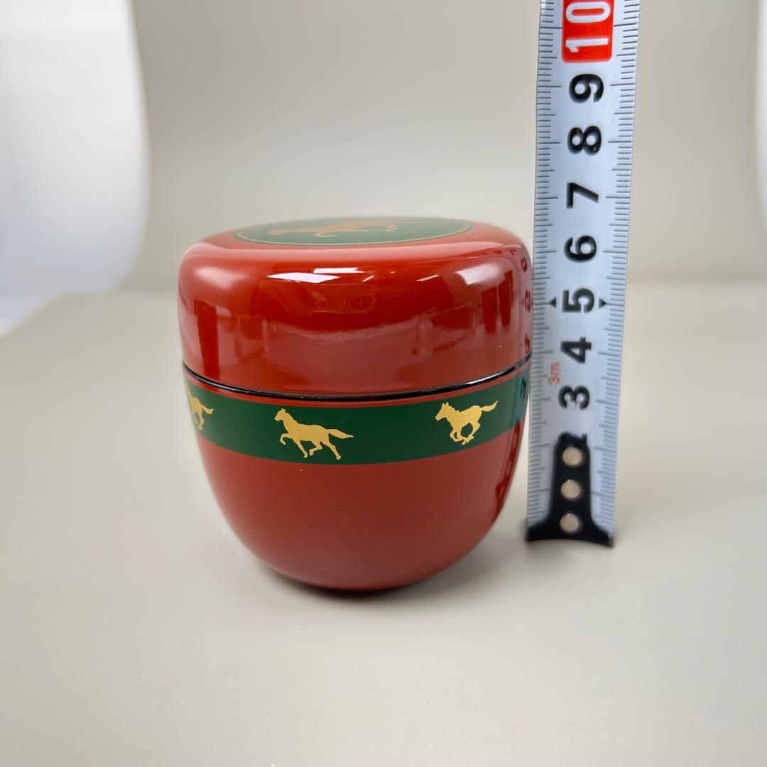 A052赤い漆塗りの棗 4個セット