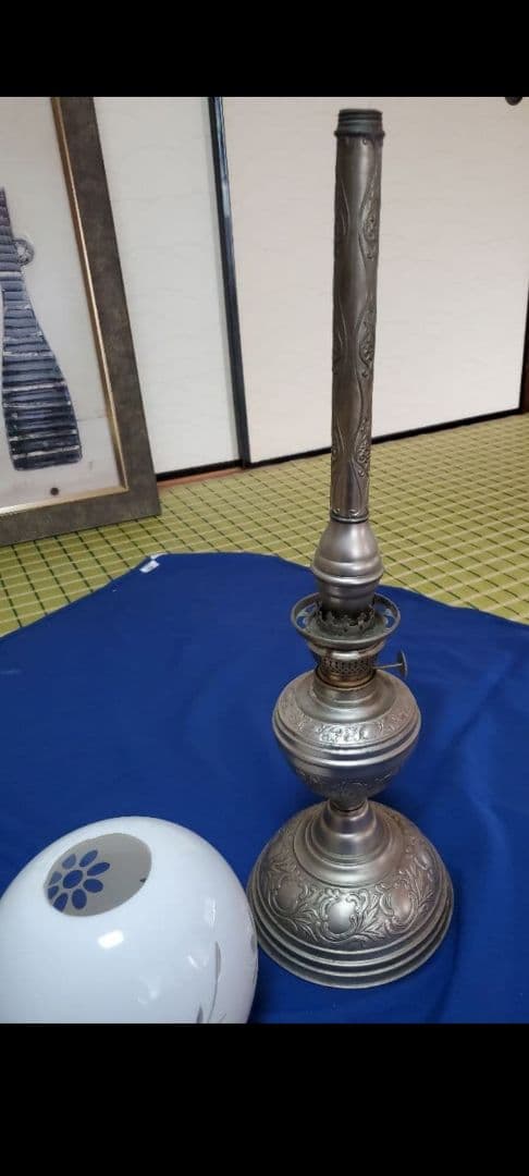 アンティークオイルランプ　小西KONISHI JAPAN　明治時代