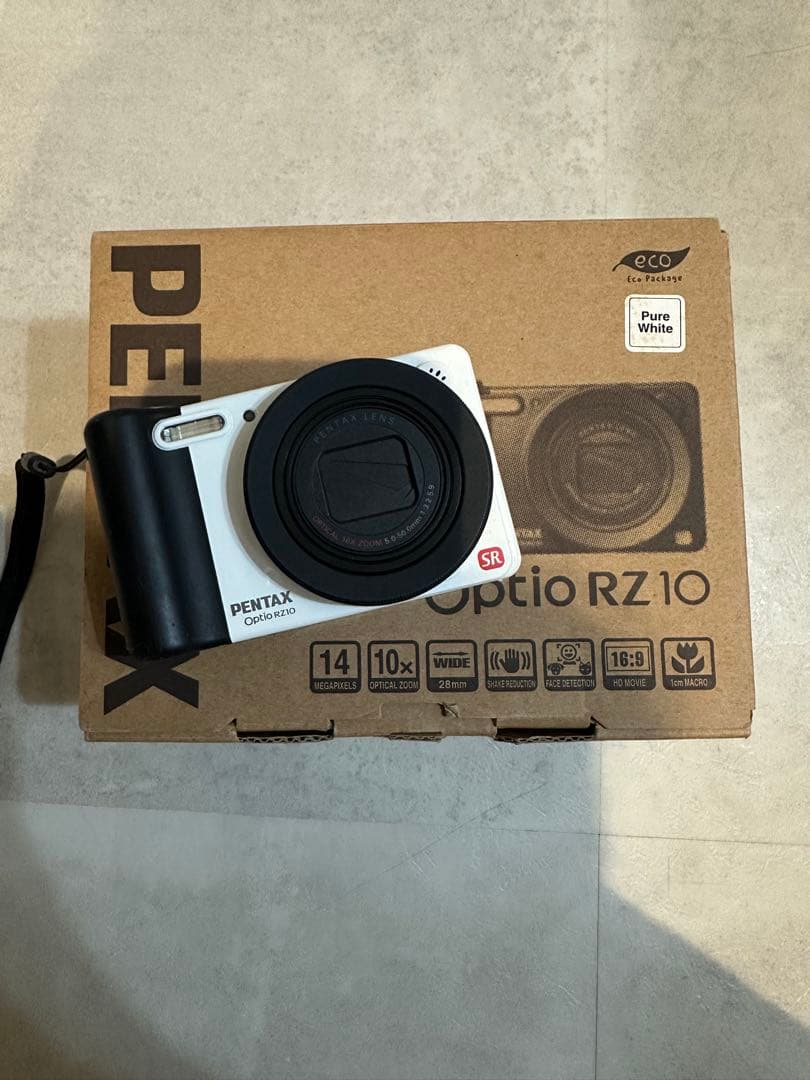 【美品】PENTAX Optio RZ10 ホワイト　オールドコンデジ