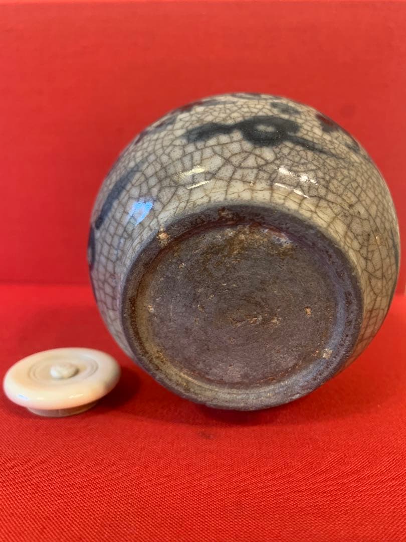 朝鮮　ベトナム　茶入　牙蓋　1客