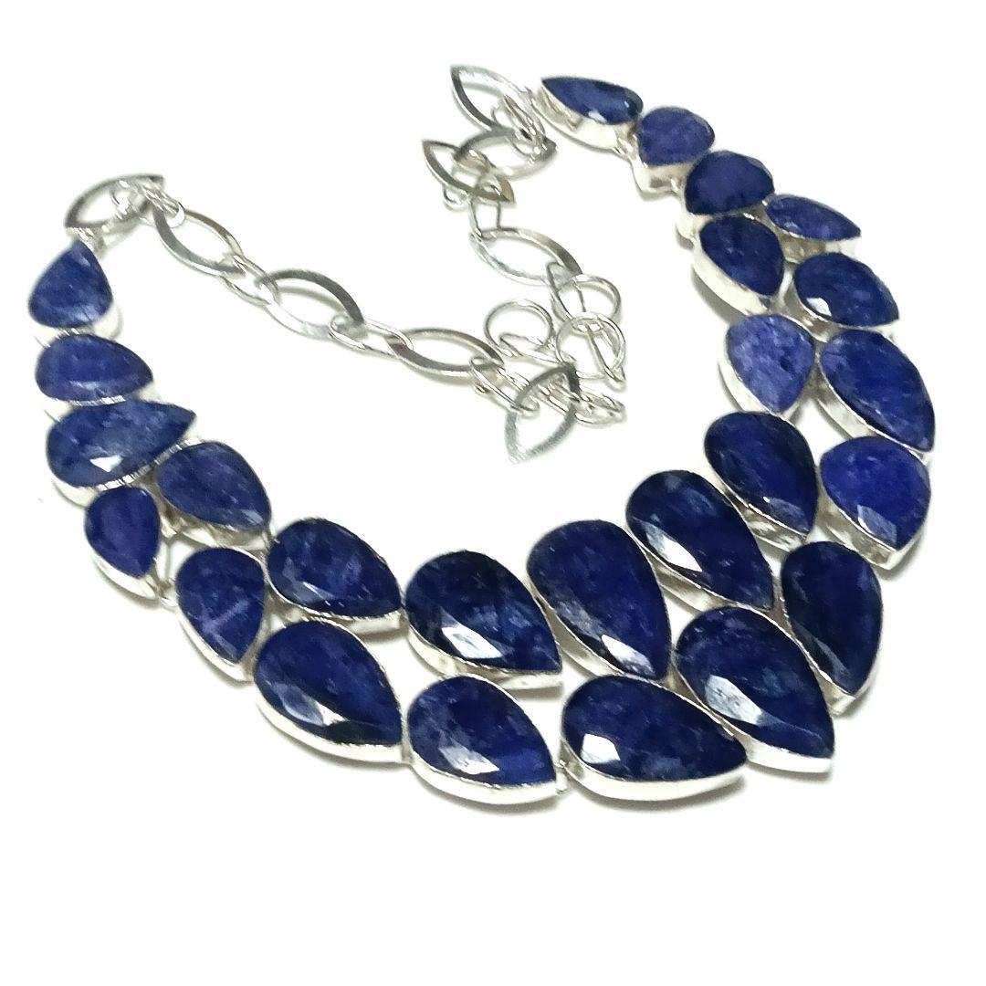 マナ 大粒サファイア 88 天然石 ネックレス ジュエリー シルバー