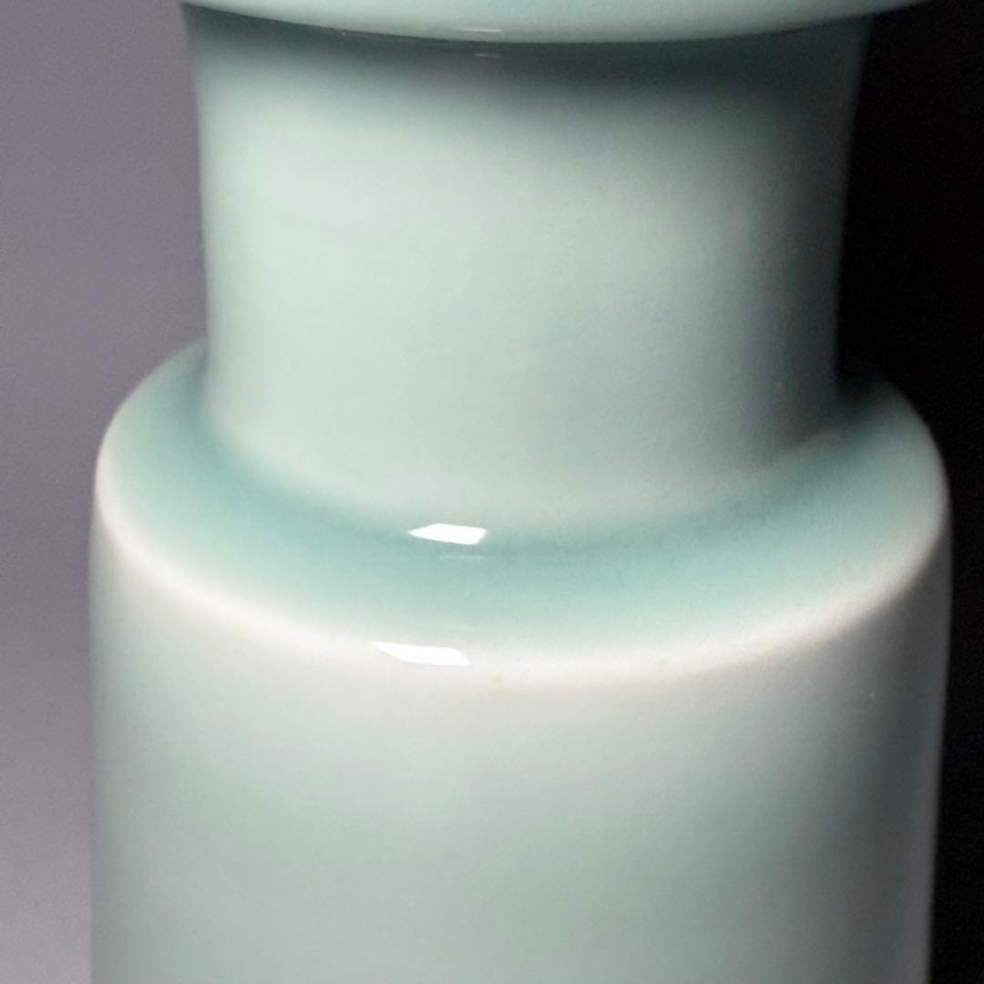 盛期　鍋島青磁杵形花池　二重共箱　有名蒐集家　旧蔵　図録掲載品！　本物保証