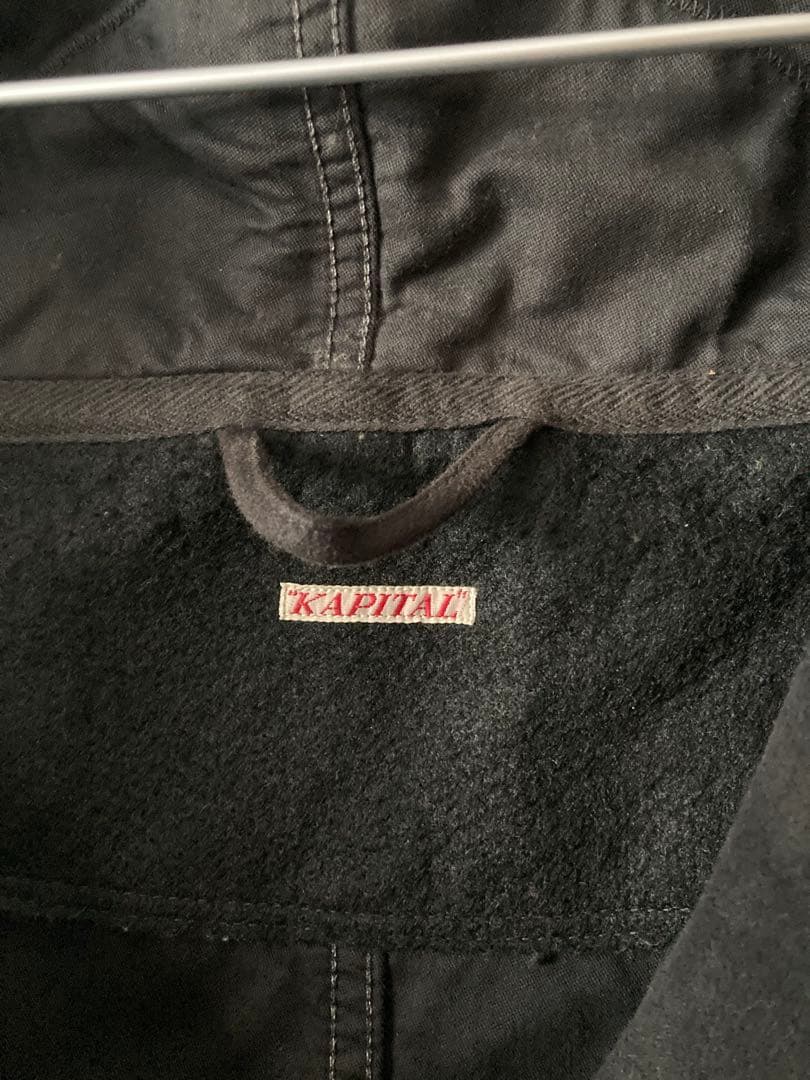 KAPITAL モールスキンリングコート　ブラック サイズ2