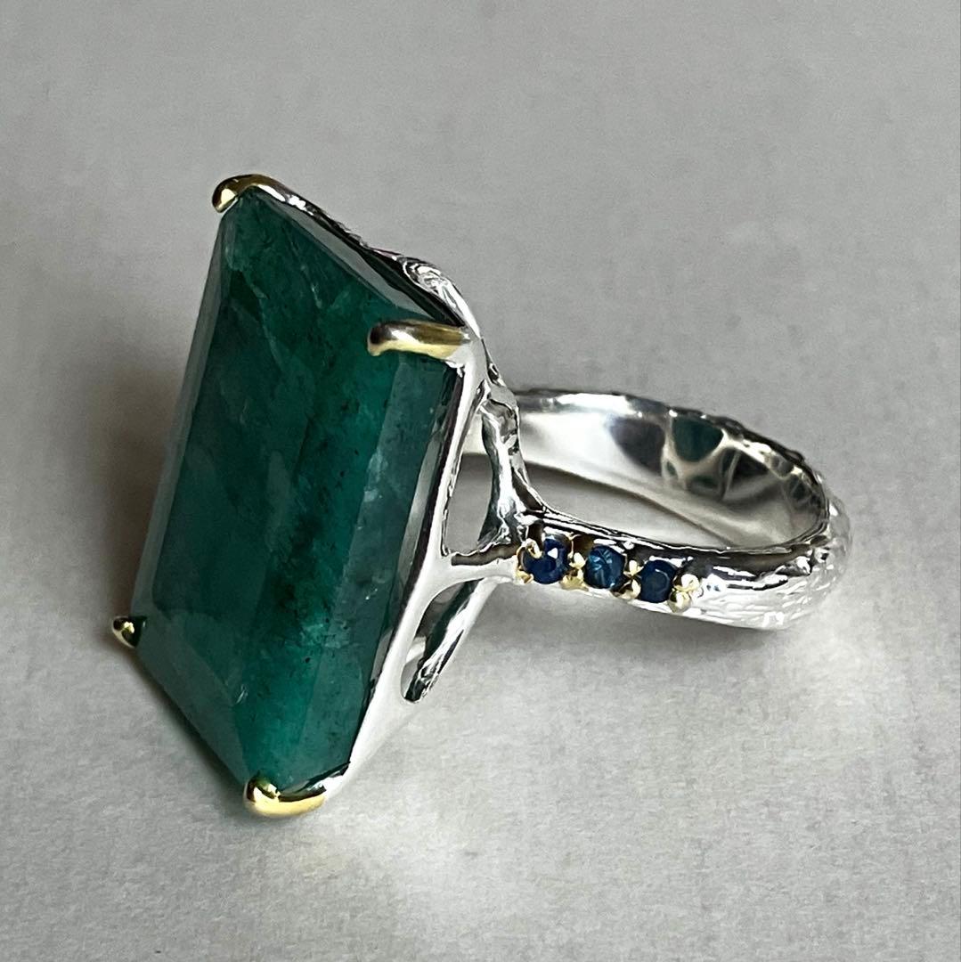 訳あり32ctグリーンベリルリング・指輪ゴールドK18金ゴールド 匿名配送