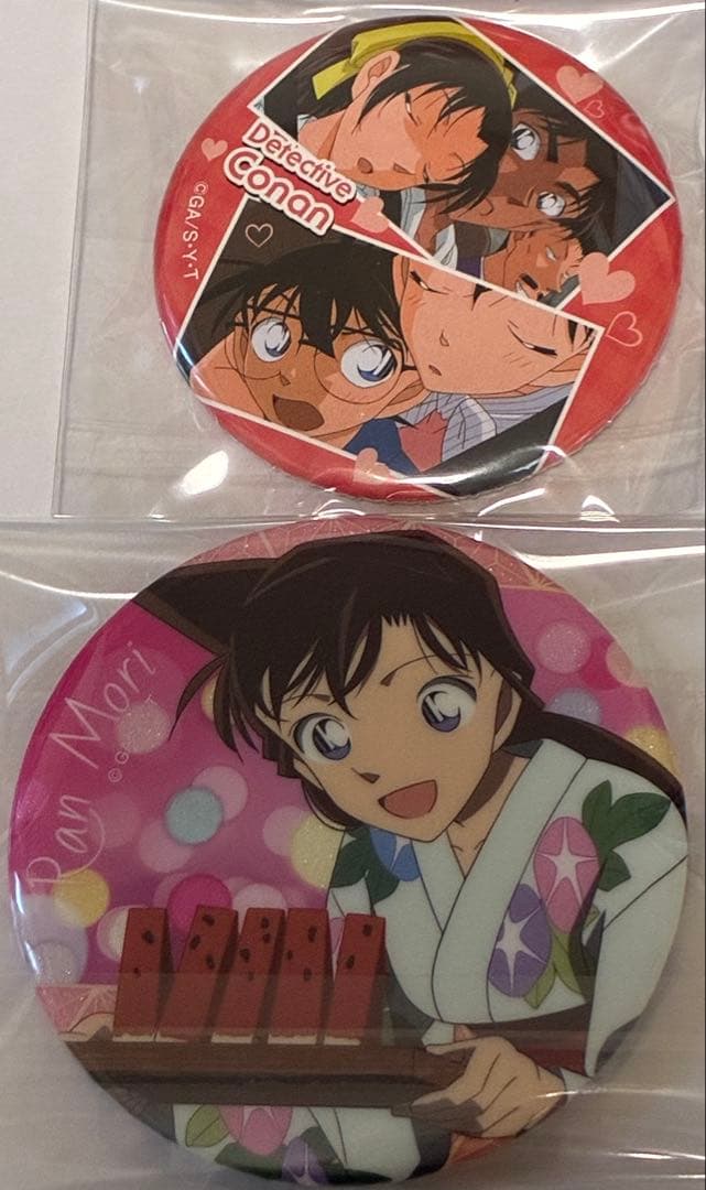 名探偵コナン　毛利 蘭　缶バッジ　計2点セット
