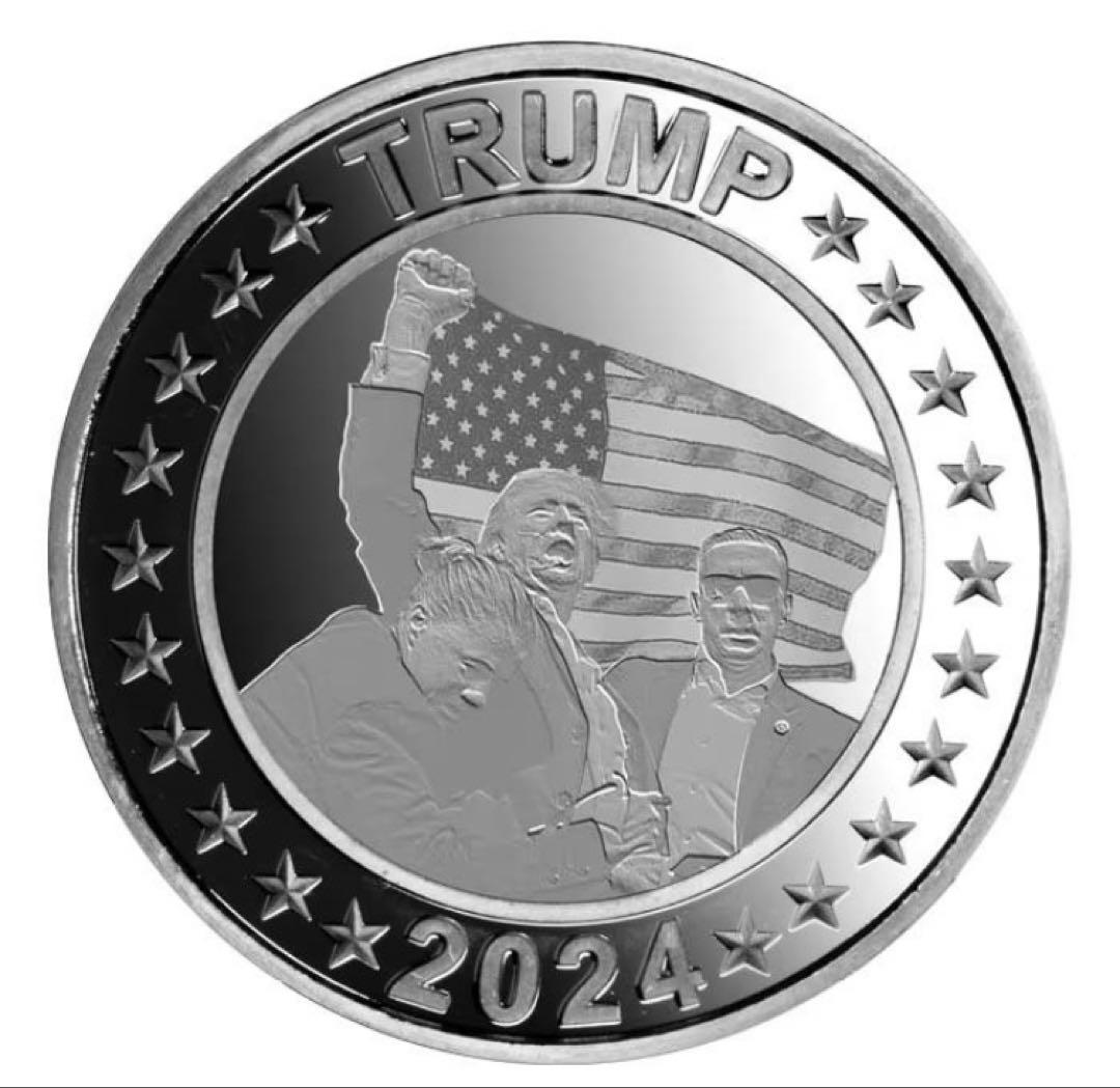 ア*ク様 トランプ大統領1オンス銀貨➕銅貨