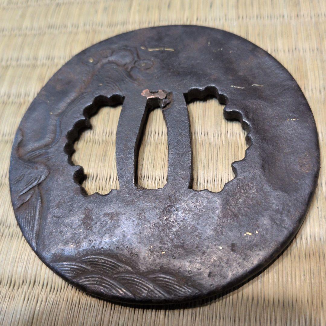 鍔　馬に人物　大刀用