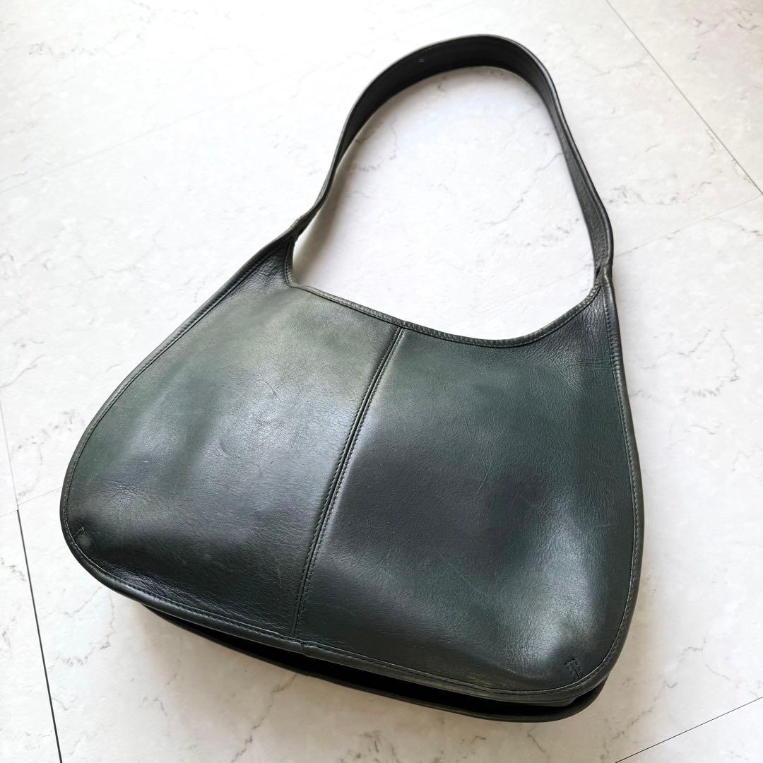 希少色 old coach コーチ ハンドバッグ ショルダーバッグ グリーン