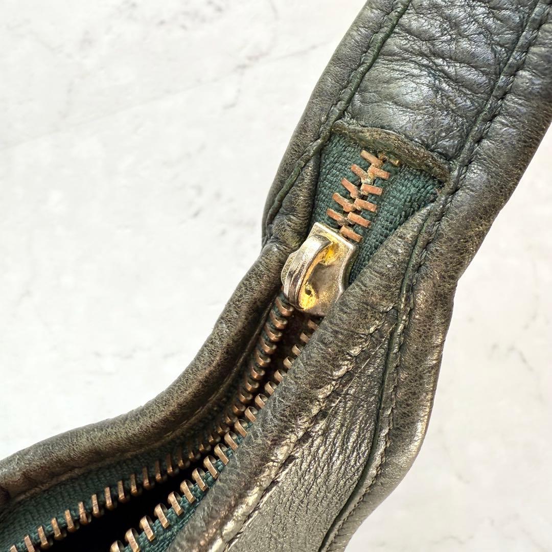 希少色 old coach コーチ ハンドバッグ ショルダーバッグ グリーン