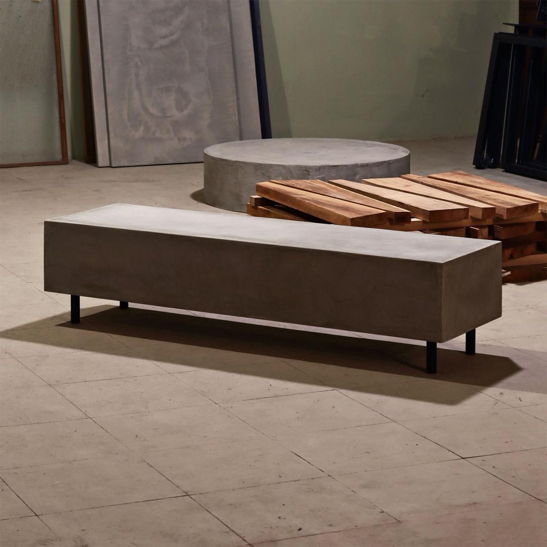 オーダー専用｜160cm｜オフホワイト｜テレビボード｜薄塗りモルタル