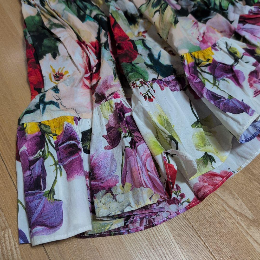DOLCE&GABBANA 花柄 フリル スカート