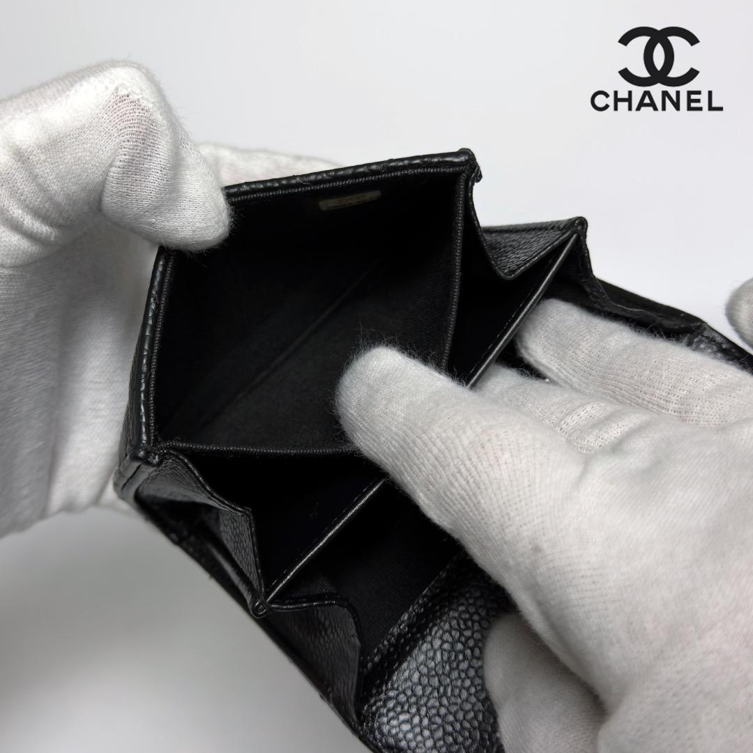 正規品　シャネル　マトラッセ　ゴールド金具　フラップパース　カードケース