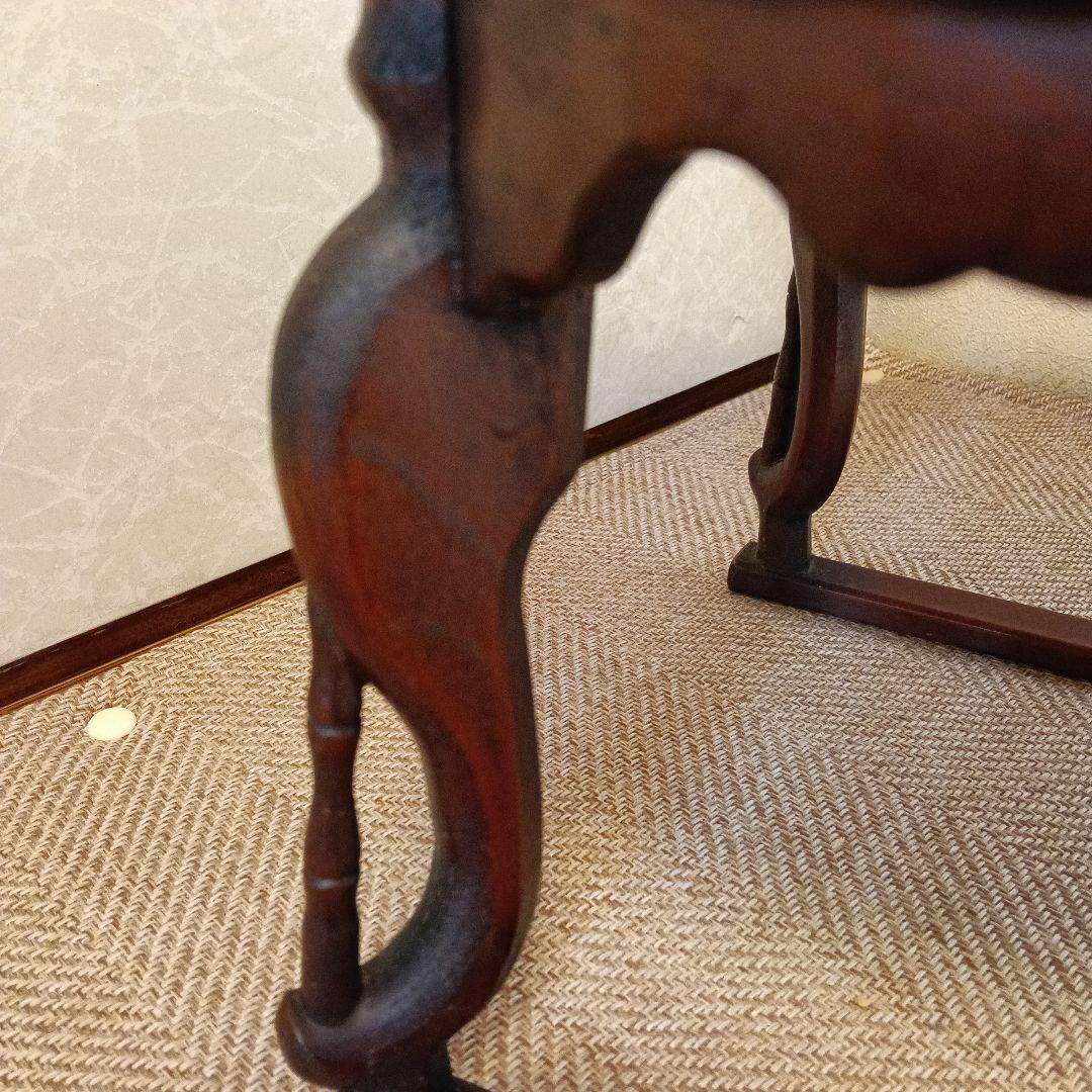 骨董 李朝 ソバン 李朝 お膳　花形 虎脚 机　花台 木製 飾り台