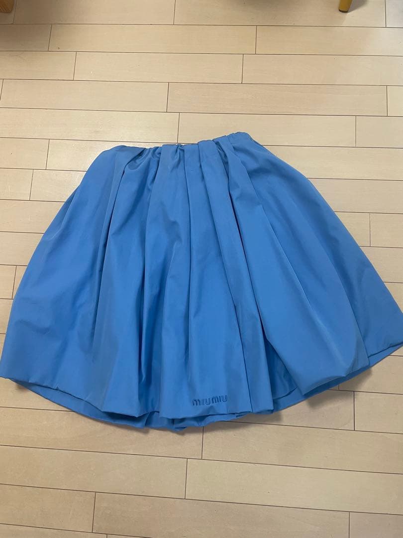 おおおむ　MIU MIU ブルー フレアスカート サイズ36