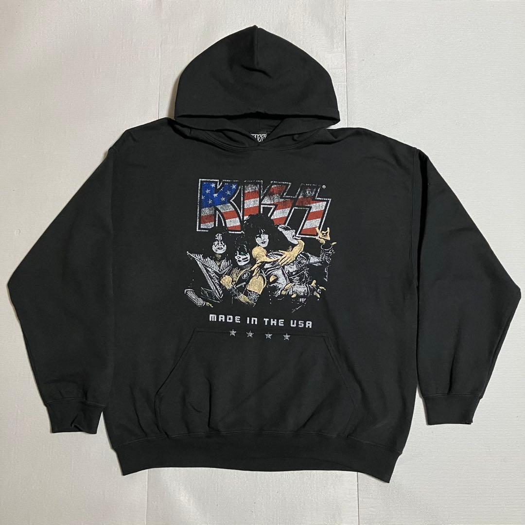 KISS イギリス製「モンスター～地獄の獣神」公式 フーディー 黒XL