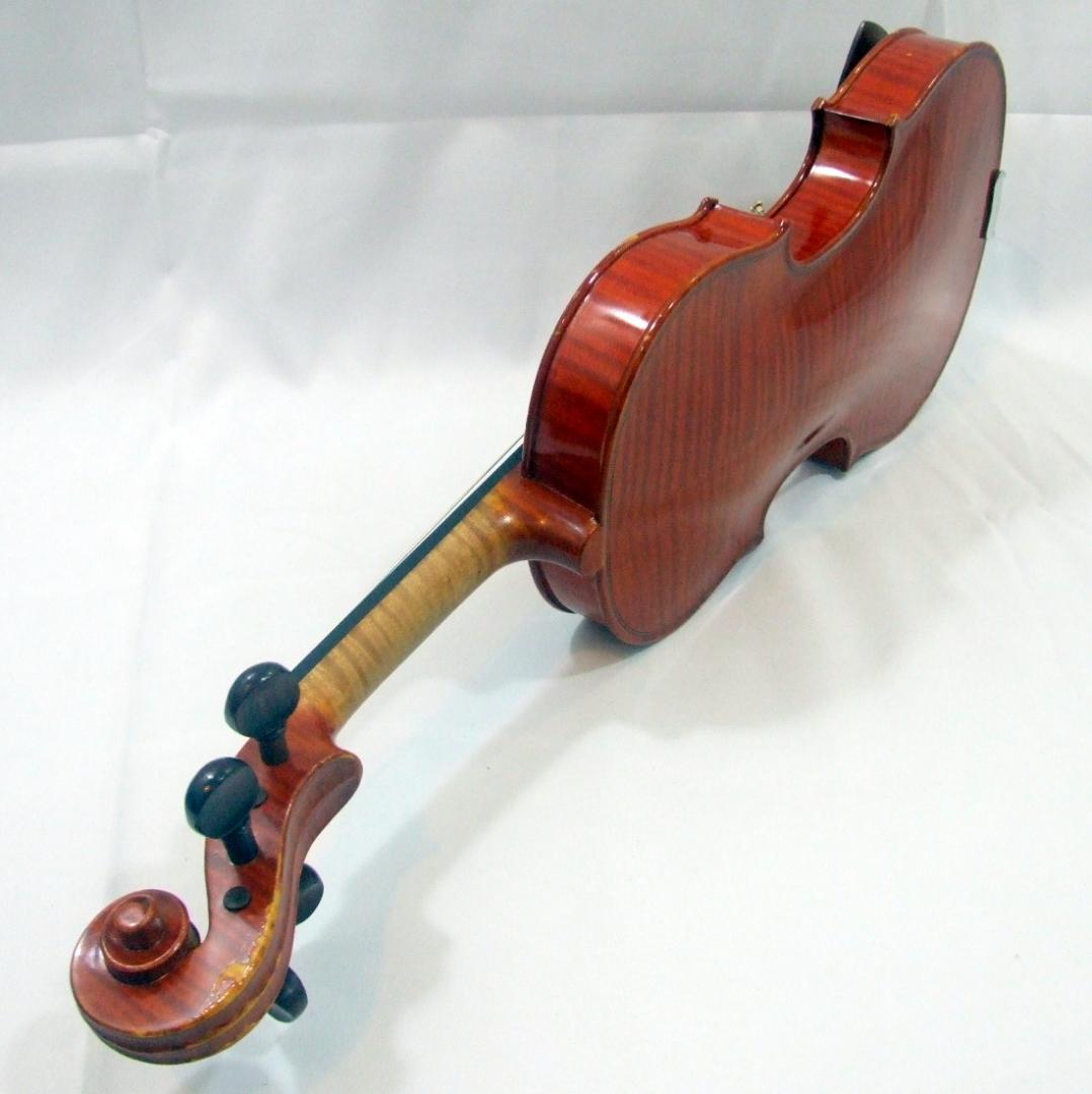 シャコンヌ サラバンド バイオリン 虎杢 1/2 弓 ケース メンテ済み