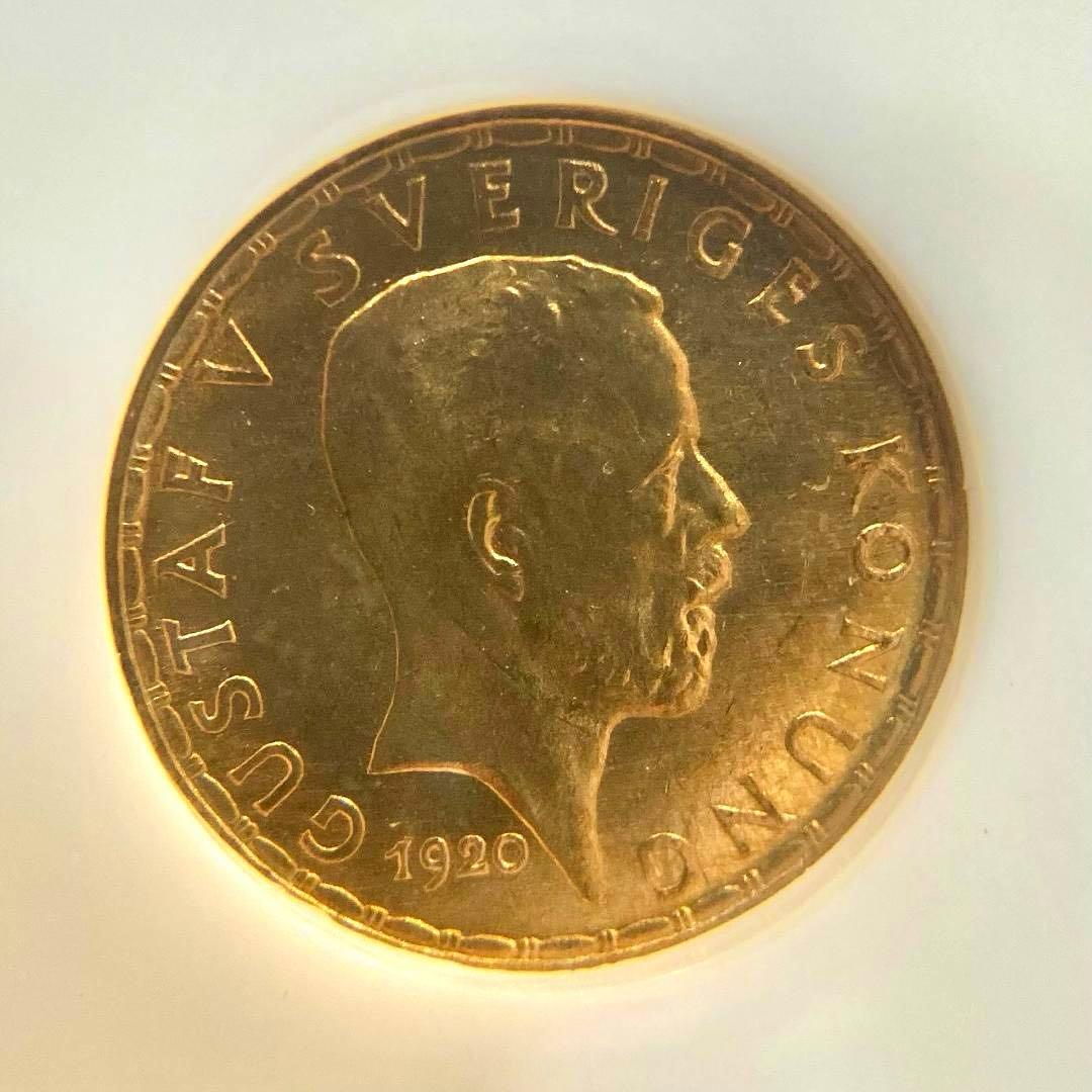 ★★★★やっちゃん★★★★1920年スウェーデン5クローナ金貨★MS65