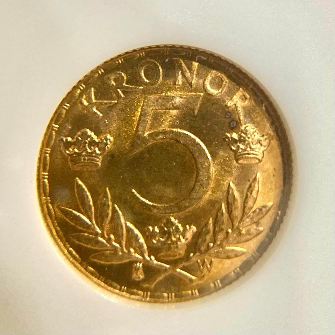 ★★★★やっちゃん★★★★1920年スウェーデン5クローナ金貨★MS65