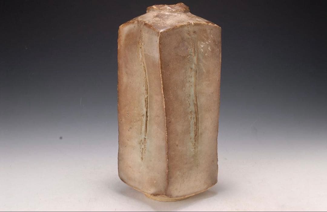 作家物 銀彩花器 / 陶器 陶芸 花瓶 花器 壺 角壺 作家 民藝 民芸 骨董