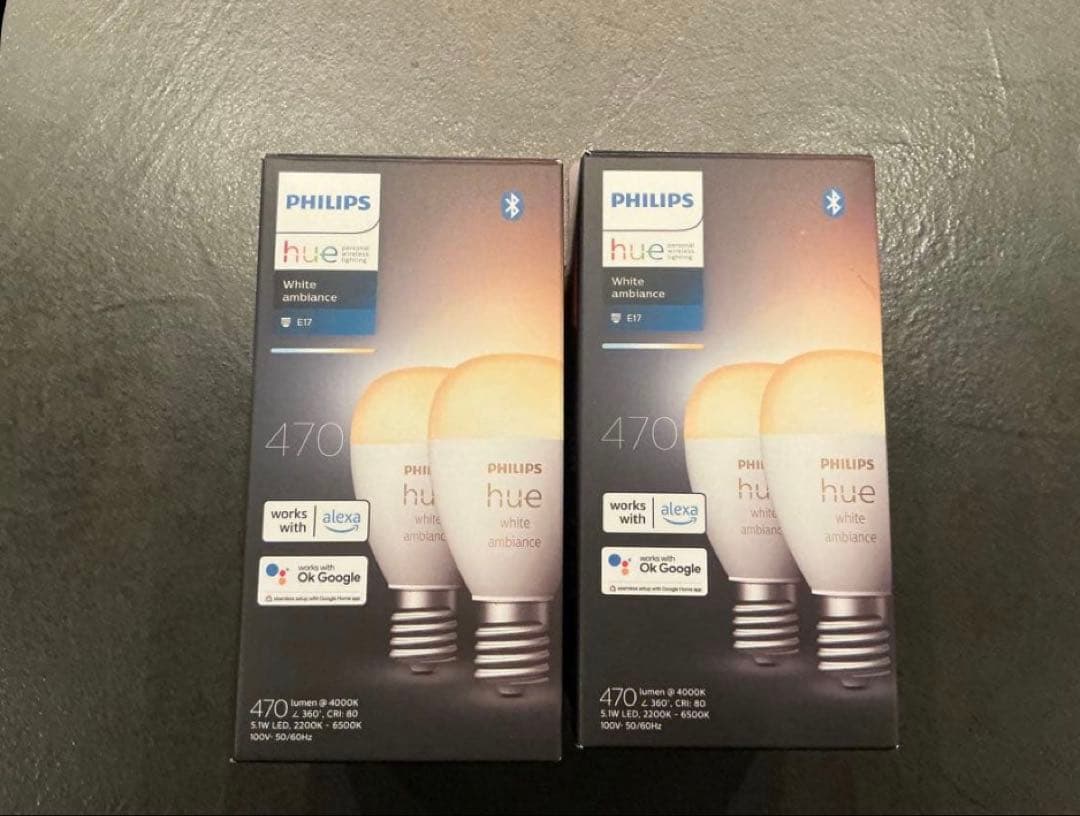 PHILIPS hue White Ambiance LED電球 2個セット×2