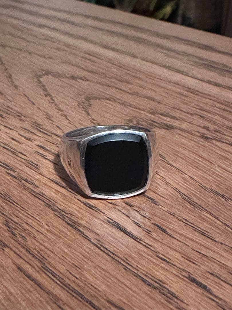 アクセサリー TOMWOOD Cushion Black Onyx Ring