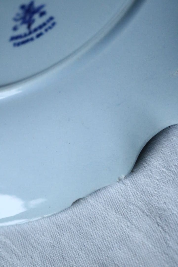 フランス　アンティーク　creil montereau ペールブルー　オランダ