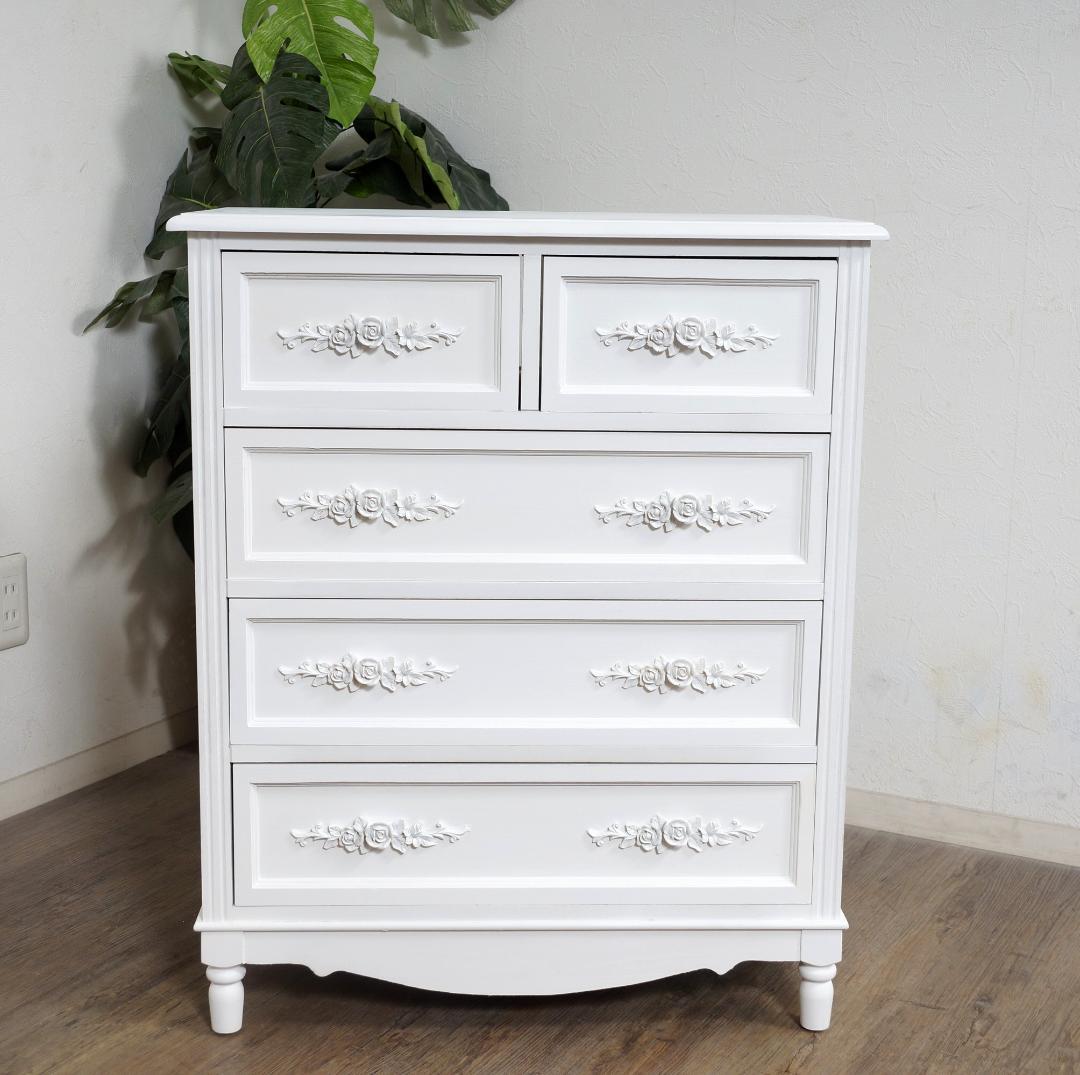 ヨーロピアン調　チェスト４段5杯　洋タンス　箪笥　完成品