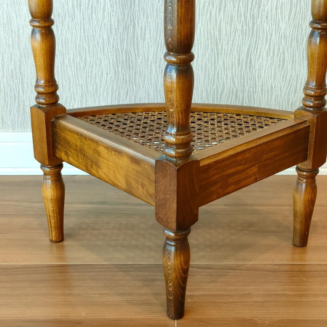 〈美品〉カリモク　コーナーラック　コロニアル　フラワースタンド