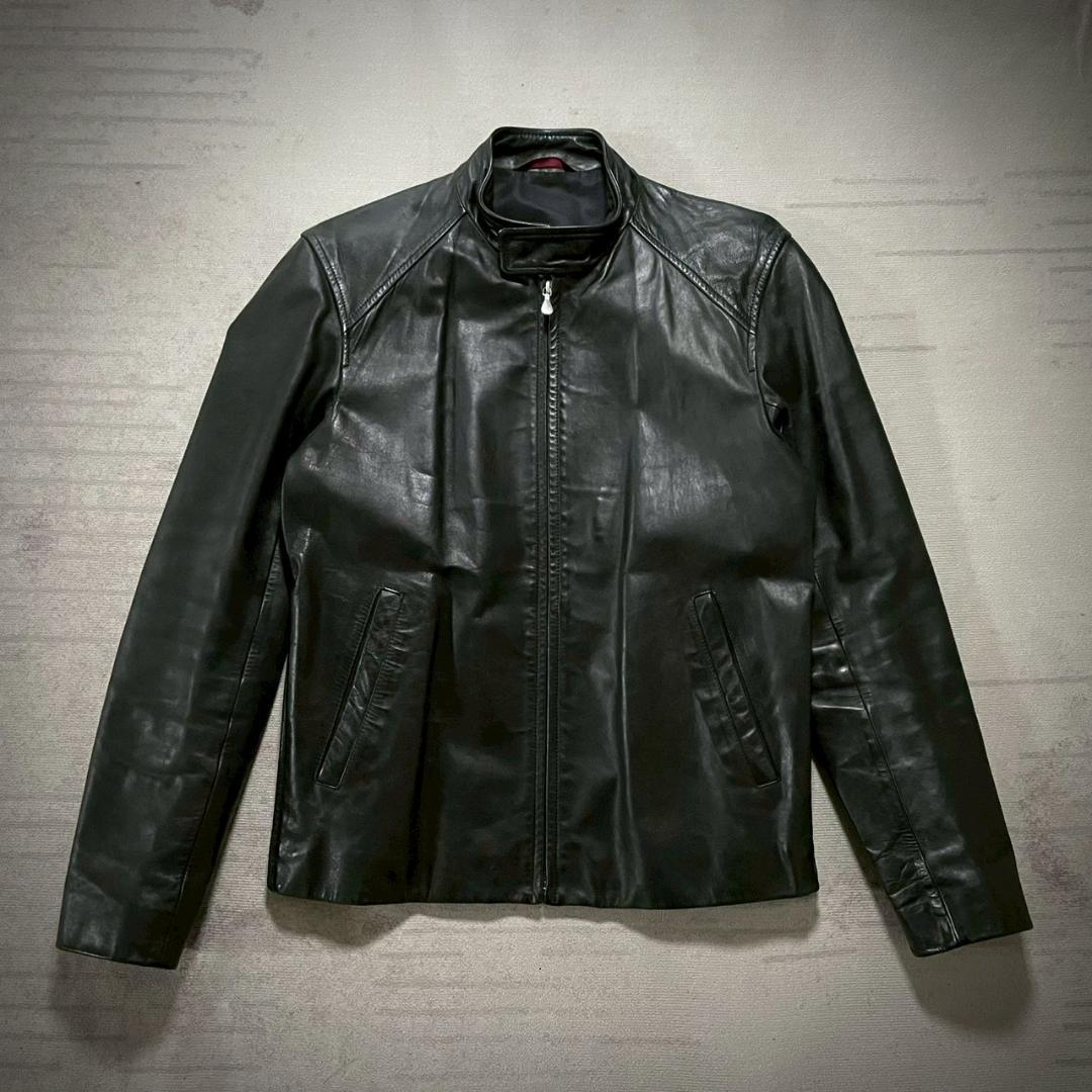 美品 Paul Smith 名作 馬革 シングルライダース M