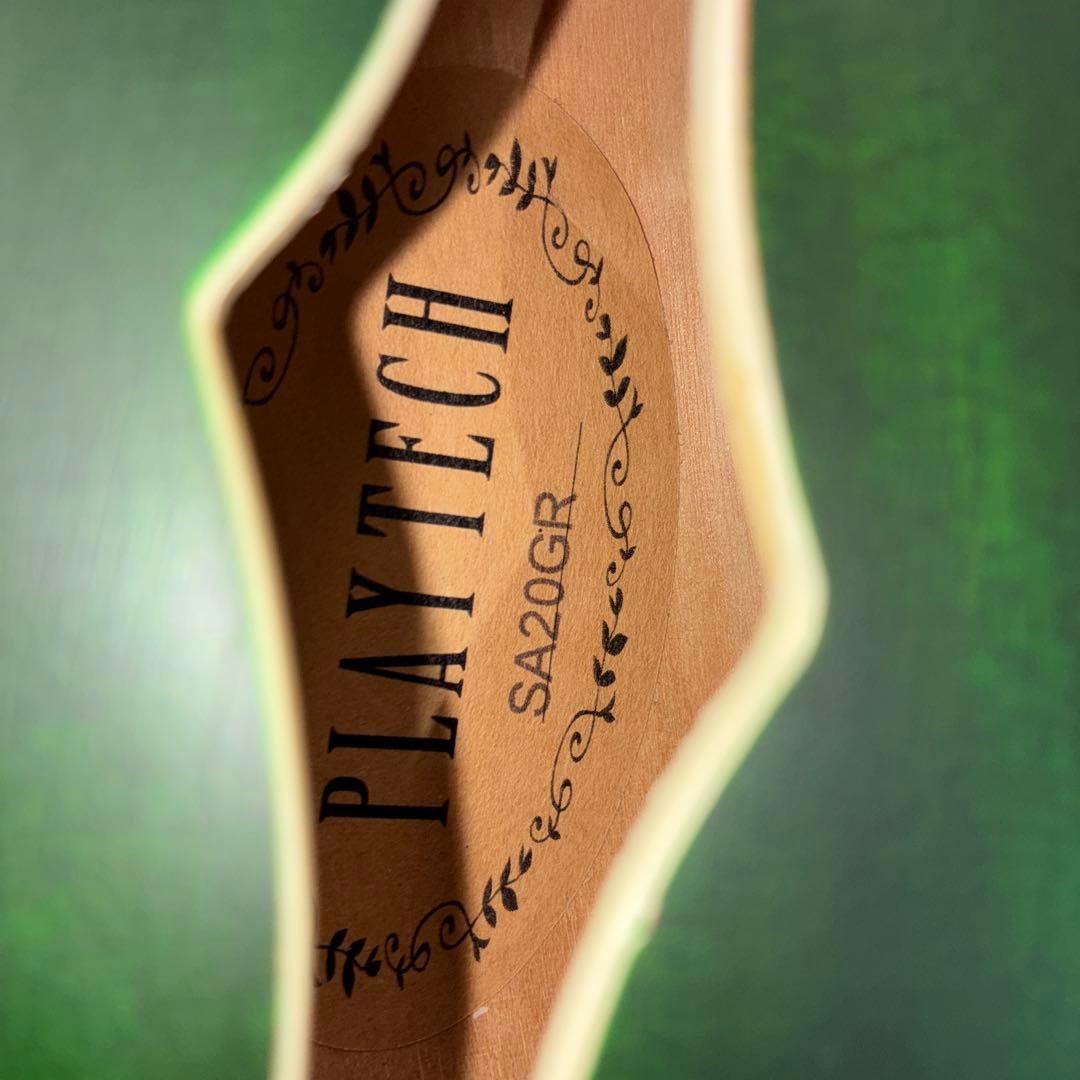 プレイテック　SA20 Green セミアコースティックギター　グリーン