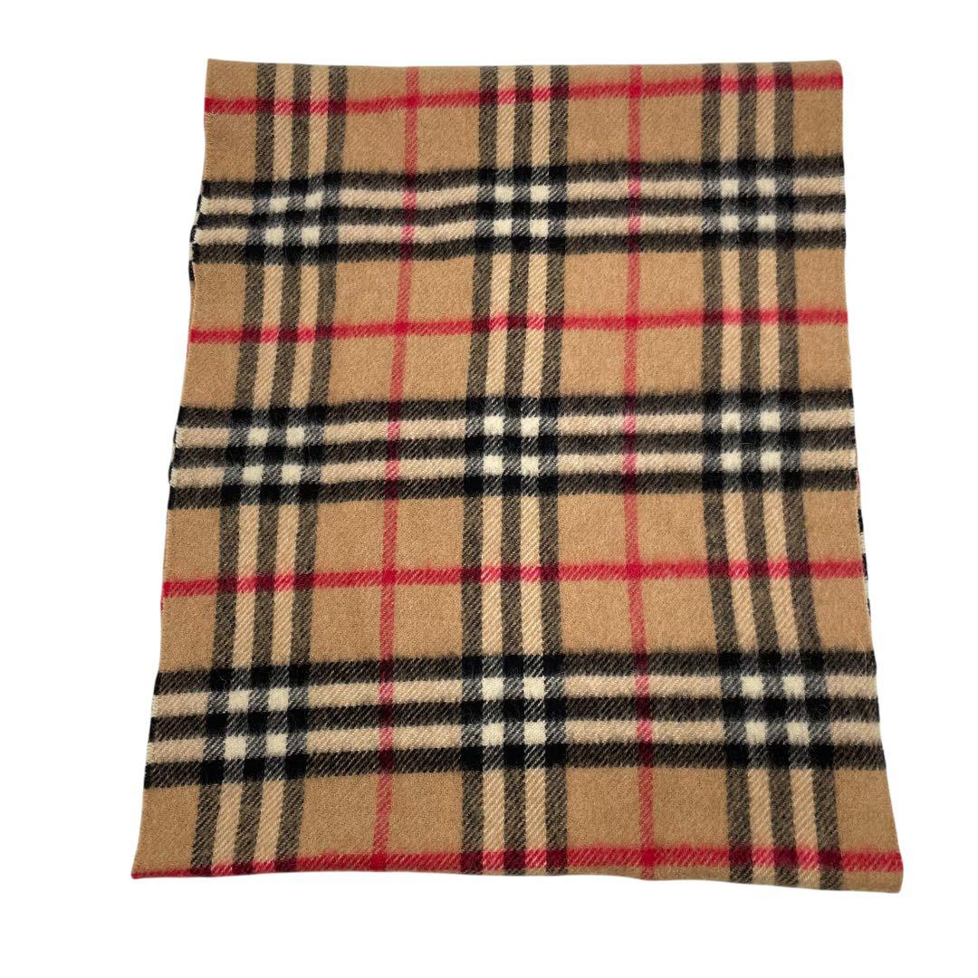 Burberry 100%カシミヤ ノバチェック チェックマフラー ベージュ