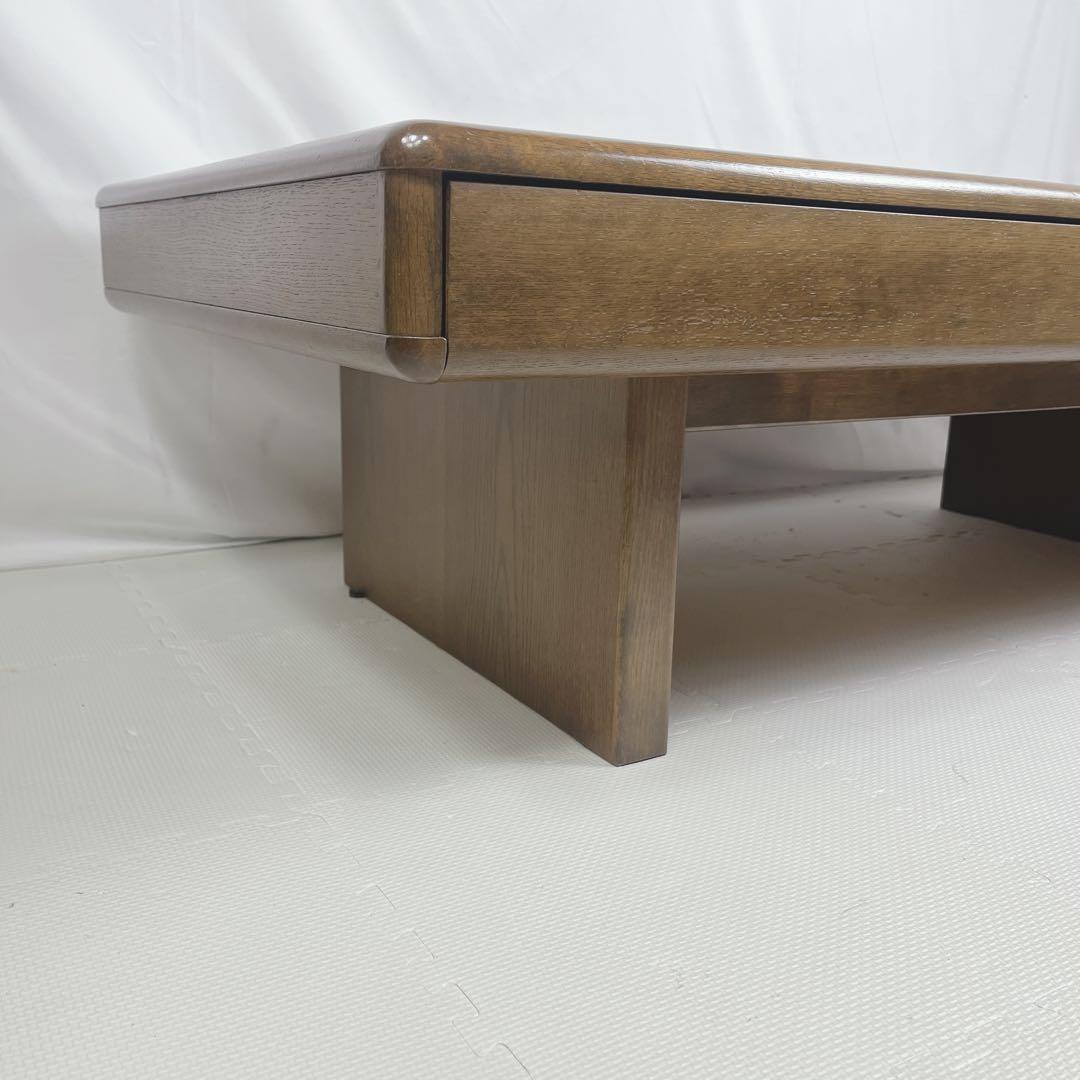 カリモク 引き出し付き 木製ダイニングテーブル ローテーブル ビンテージ