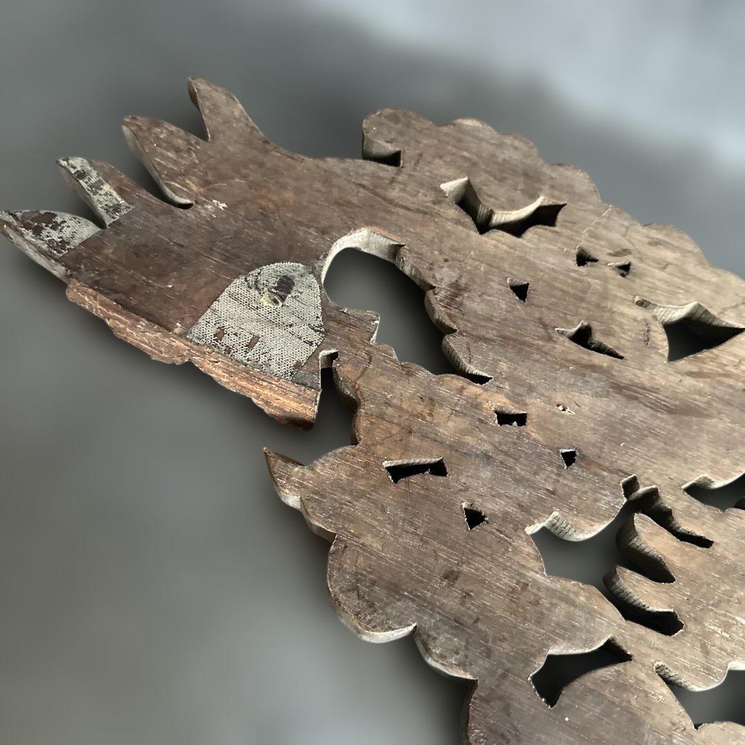 瞬間的お値下げ‼️ヴィンテージ　木製龍ドラゴン彫刻