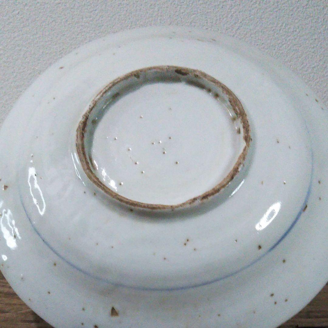 初期  伊万里  薺  花鳥文様６寸皿