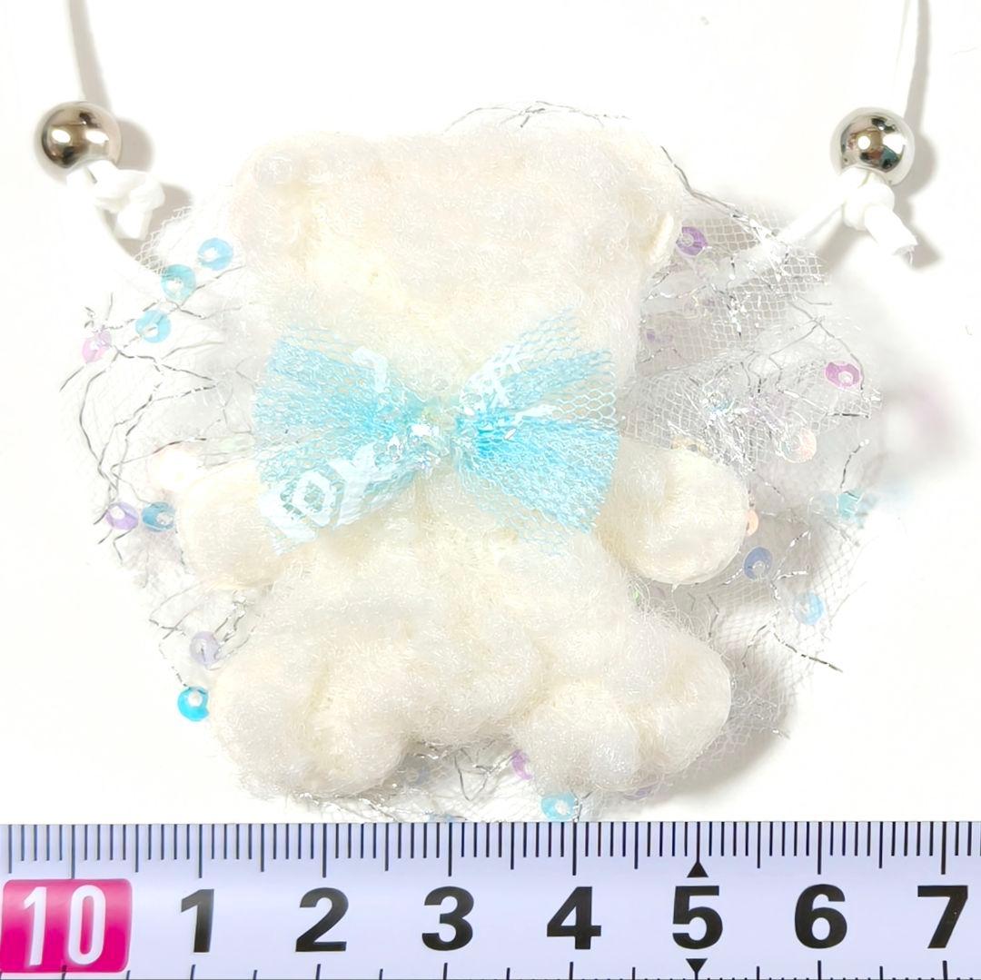 業務用トリミングチョーカー　和柄リボン　お正月　2026年　白くま　雪の結晶